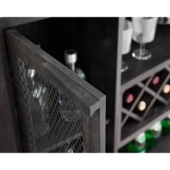 Bar Cabinet With Two Curved Glass Doors - Home Source -Baxton Home Shop GUEST 18eb0718 80e2 4218 9eca b81ce97b6450