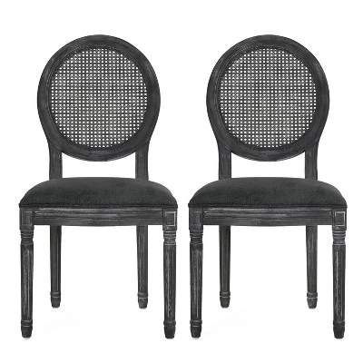2pk Aquilla French Country Wood And Cane Upholstered Dining Chairs - Christopher Knight Home 14 2pk Aquilla French Country Wood And Cane Upholstered Dining Chairs - Christopher Knight Home - Image 12