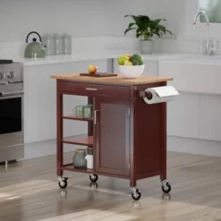 Marissa Kitchen Cart Walnut - Winsome -Baxton Home Shop GUEST 196a7275 2b7d 451c b8d8 0027e6369dca