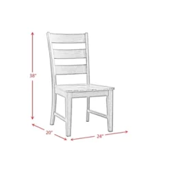 Sultan Side Chair Set Antique Oak - Picket House Furnishings