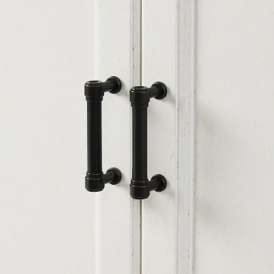 3pc Tara Sideboard And Bookcase Set Distressed White - Crosley 16 3pc Tara Sideboard And Bookcase Set Distressed White - Crosley - Image 14