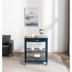 Holland Kitchen Cart With Stainless Steel Top - Boraam -Baxton Home Shop GUEST 1ba1f311 95a1 4772 818f a39a31876bc5