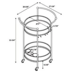 Round Metal Bar Cart Gold - Linon -Baxton Home Shop GUEST 1baf0803 1469 4258 9ba4 2d81cdd7012b