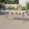Flash Furniture 6-Foot Granite White Plastic Folding Table -Baxton Home Shop GUEST 1be03ba7 456e 4295 a9df 5484ae695e09