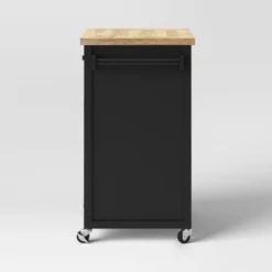 Windham Wood Top Kitchen Cart - Black - Threshold™ -Baxton Home Shop GUEST 1cdd1e03 5571 4873 a483 1e00574e2a6f