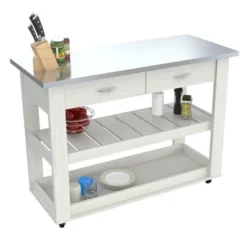 Kitchen Cart White - Inval -Baxton Home Shop GUEST 1f2713d7 062a 4ecb 94f1 fa0749345924