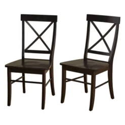 Set Of 2 Albury Cross Back Dining Chairs - Buylateral -Baxton Home Shop GUEST 1f5bea8d 020b 474a 8cff d4e8c96dcffc