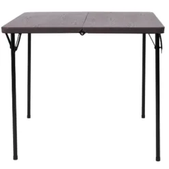 Emma And Oliver 2.83-Foot Square Bi-Fold Plastic Folding Table With Carrying Handle -Baxton Home Shop GUEST 1f64b851 e180 4743 ab13 04e04dd12a54