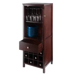 Brooke Cupboard 1 Drawer And Wine Holder Walnut - Winsome -Baxton Home Shop GUEST 205650d5 9a07 4eeb a0df 39947eed1ec8
