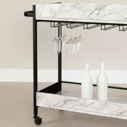 City Life Bar Cart With Wine Glass Rack - South Shore -Baxton Home Shop GUEST 20d53fcd 2dae 42db a198 de30cfffbd96