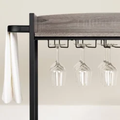 City Life Bar Cart With Wine Glass Rack - South Shore -Baxton Home Shop GUEST 216a8cd0 2b11 4c04 bcc0 94a727edfbf3