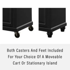 Cambridge Wood Top Portable Kitchen Island/Cart Black/Natural - Crosley -Baxton Home Shop GUEST 21dfc211 1d10 49e2 b952 0fd563e5c0e5