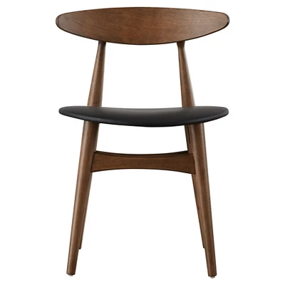 Set Of 2 Cortland Danish Modern Walnut Dining Chair - Inspire Q 4 Set Of 2 Cortland Danish Modern Walnut Dining Chair - Inspire Q - Image 2