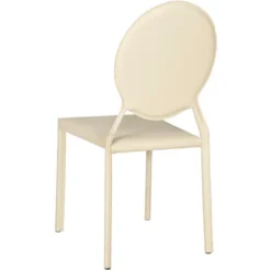 Warner Round Back Leather Side Chair (Set Of 2) - Butter Cream - Safavieh -Baxton Home Shop GUEST 225b67a3 5589 46c5 a404 6ea1c5f5ab98