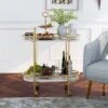 Madronas Serving Carts With Faux Marble Gold Coating/White - MiBasics -Baxton Home Shop GUEST 22a8771a 25bc 4021 9508 d0541c86620f