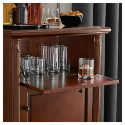 Everett Spirit Cabinet - Mahogany - Crosley -Baxton Home Shop GUEST 22ef2968 da31 43c6 9c36 97e7146b0203