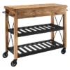 Roots Rack Industrial Kitchen Cart Wood/Natural - Crosley -Baxton Home Shop GUEST 22f20d3a 7eec 4536 801a 8704022a43a0