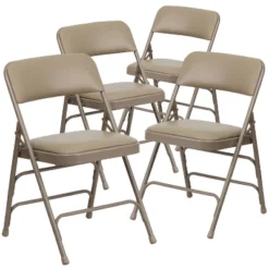 Flash Furniture 4 Pack HERCULES Series Curved Triple Braced & Double Hinged Upholstered Metal Folding Chair -Baxton Home Shop GUEST 23bacc68 896b 471b a75c fc0a16b1e9b0