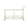 61" Kenda Clear Glass Serving Cart Mirrored/Gold - Acme Furniture