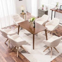 Upholstered Swivel Dining Armchair - Kinwell -Baxton Home Shop GUEST 24e65a51 e181 4f9a 8b77 635bcd8fd00a