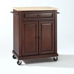 Compact Wood Top Kitchen Cart - Crosley -Baxton Home Shop GUEST 2636244a 1fd5 4d57 bfe2 d7a7f01d6750