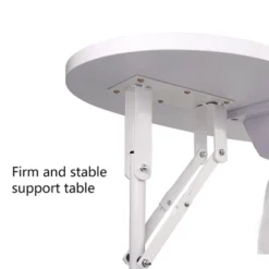 LEIBOU Professional Vented Foldable Manicure Nail Technician Table With Dust Collector Fan And Bag, And 4 Lockable Wheels, White