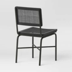 Errol Cane And Wood Dining Chair With Metal Legs Black - Threshold™ -Baxton Home Shop GUEST 270177fe 3aeb 43b7 bf8d 08b29153b9ac