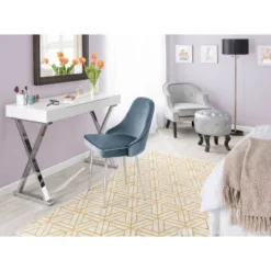 Set Of 2 Marcel Dining Chairs Chrome - LumiSource -Baxton Home Shop GUEST 271f8037 3c2d 4dda 9e02 75a6eeed2756