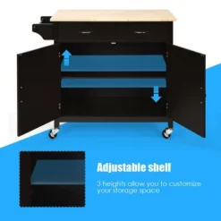 Costway Modern Rolling Kitchen Island Cart Wood Top Storage Trolley With Storage Drawers 18 Costway Modern Rolling Kitchen Island Cart Wood Top Storage Trolley With Storage Drawers -Baxton Home Shop GUEST 274ce92c 1587 4733 bb22 49ec3953f650 1