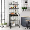 Costway 5-Tier Metal Kitchen Bakers Rack Microwave Storage Rack Oven Stand With Wine Organizer