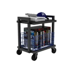 Cart System With Wheels 2 Tier Black - Atlantic -Baxton Home Shop GUEST 288e0419 c892 4ca5 81fb 52edee84162d