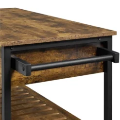 Yaheetech 3-Tier Rolling Kitchen Island Utility Kitchen Cart With Storage Drawer & Shelves -Baxton Home Shop GUEST 2977576e 41c4 45b4 bbca 239a58063b68