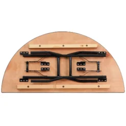 Flash Furniture 4-Foot Half-Round Wood Folding Banquet Table -Baxton Home Shop GUEST 29e863e8 9b8f 40fb bb20 1c4bc903ab00