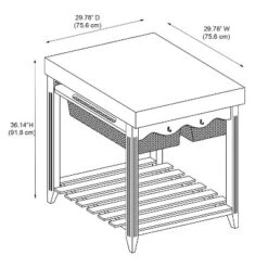 Geneva Kitchen Island - Powell Company -Baxton Home Shop GUEST 2a38a0b6 a7b9 4151 80f1 d31c4c4cac43