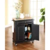 Wood Top Portable Kitchen Cart Wood/Black - Crosley