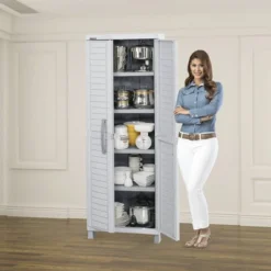 Large Storage Cabinet Light Gray - Inval -Baxton Home Shop GUEST 2a89c8e9 268e 4964 9013 afe0bc24914b