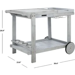 Orland Tea Trolley - Grey - Safavieh -Baxton Home Shop GUEST 2a943d68 f2ef 415d 8393 f23255225d23