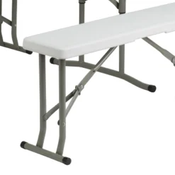 Emma And Oliver 3 Piece Portable Plastic Folding Bench And Table Set -Baxton Home Shop GUEST 2bda21f5 b20a 4581 bc48 bf9ba9032133 1
