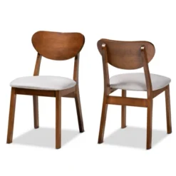 2pc Damara Fabric Upholstered And Wood Dining Chair Set - Baxton Studio -Baxton Home Shop GUEST 2c00e21f 4c25 4483 b68c 6eb57f244152