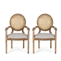 Set Of 2 Judith French Country Wood And Cane Upholstered Dining Chairs - Christopher Knight Home -Baxton Home Shop GUEST 2c59c3e5 33ce 4547 a3fa 43c58b06465c