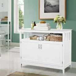 Costway Modern Kitchen Storage Cabinet Buffet Server Table 36" Sideboard Dining Wood White -Baxton Home Shop GUEST 2cc9c8df 8116 458f aaf6 66955660ffcd