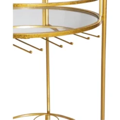 Round Metal Bar Cart Gold - Linon -Baxton Home Shop GUEST 2cd5aee3 996e 42fc acb5 d9638410bf09