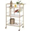 Honey-Can-Do 3 Tier Bar Cart Gold/White -Baxton Home Shop GUEST 2d43b53b 6167 4e31 b309 974ea5dbcb72