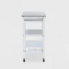 Hennington Kitchen Cart With Stainless Steel Top White - Boraam -Baxton Home Shop GUEST 2d4f7b7d 0db6 426b 9068 d2e7e12fe477