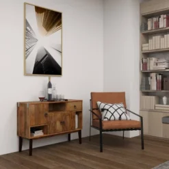 Modern Mango Wood Buffet Brown - Olivia & May -Baxton Home Shop GUEST 2dad2800 b0d2 4c5e 9541 b7961c9ca12a