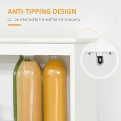 HOMCOM Modern 58" Kitchen Buffet With Hutch, Microwave Cabinet With Drawer And Storage Cupboard, White -Baxton Home Shop GUEST 2db034f6 c704 4e04 b467 b2af84da271a