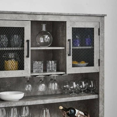 Tall Cabinet With Mesh Doors - Jill Zarin 5 Tall Cabinet With Mesh Doors - Jill Zarin - Image 3