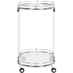 Lennon Acrylic Bar Trolley - Chrome - Safavieh 13 Lennon Acrylic Bar Trolley - Chrome - Safavieh -Baxton Home Shop GUEST 2e74ce09 66c8 4a9e a3fe 288a4916a173
