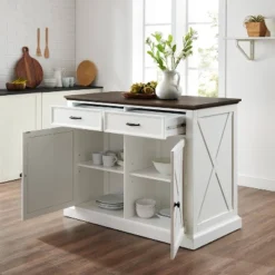 Clifton Kitchen Island Distressed White/Brown - Crosley -Baxton Home Shop GUEST 2eb25fa2 07be 482a 86bb dd274d9cc01c