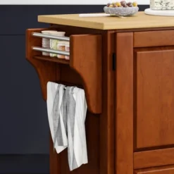 Create - A - Cart Kitchen Cart With Natural Top Cherry - Homestyles -Baxton Home Shop GUEST 2f1bbe7e 5371 4e89 a8e2 57f6415a5c26